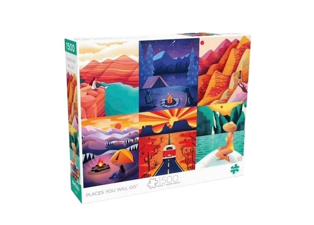 Buffalo Games Places You Will Go 1500-Piece Jigsaw Puzzle - EUC